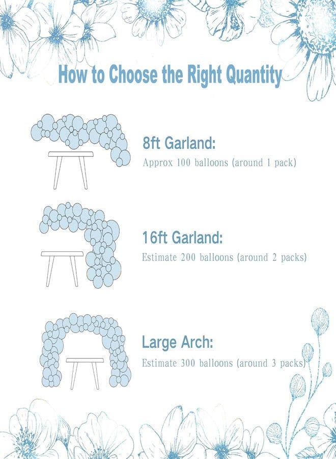 NUTTYBASH Dusty Blue Balloon Arch Kit 126 Pcs Light Blue and White Balloon Arch Garland Kit Include Macaron Balloons for Wedding Birthday Baby Shower Gender Reveal Bridal Decorations - Image 5